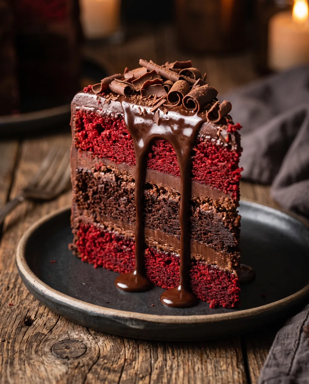 Torta Red Velvet y Chocolate Belga de Autor
